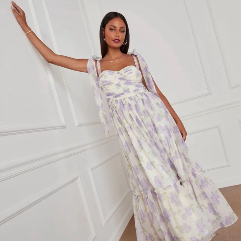 Mable Purple Floral Dress